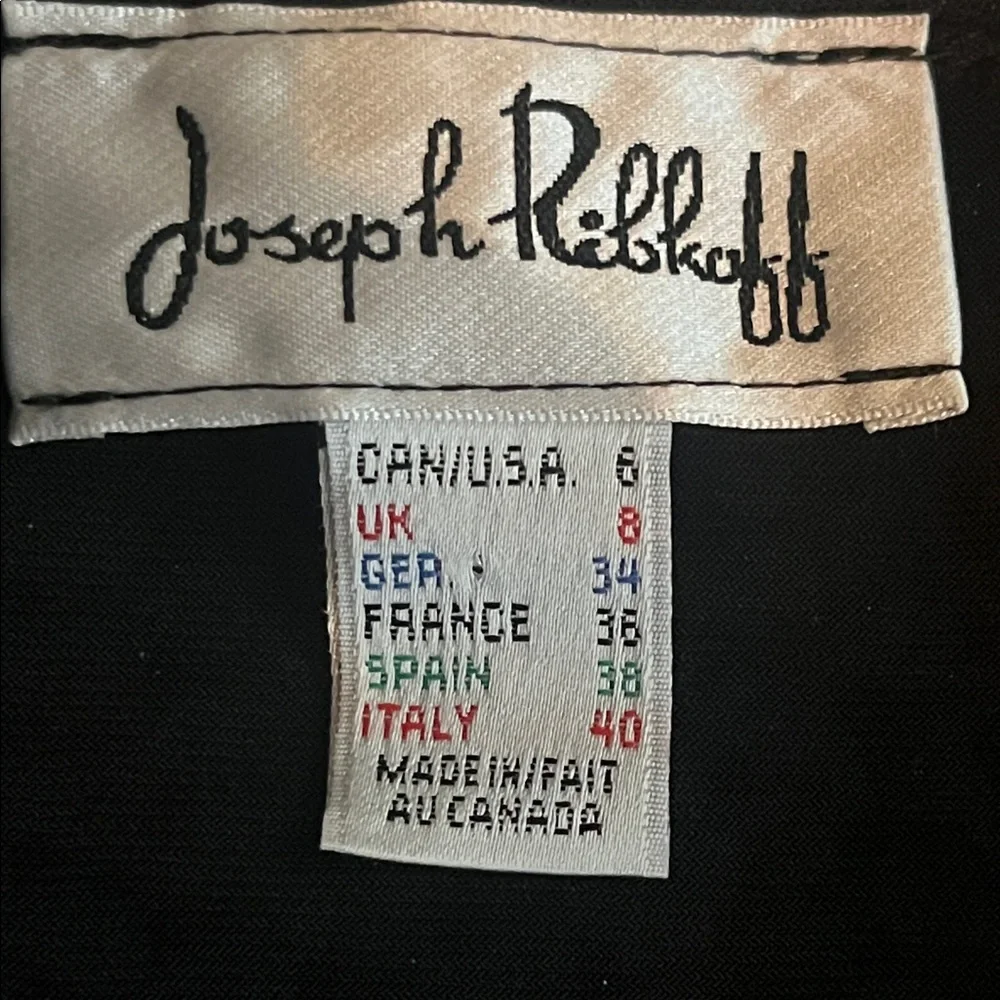 NWT Joseph Ribkoff Black and Silver Patterned Cropped Blazer Jacket Size 6 - Picture 5 of 12